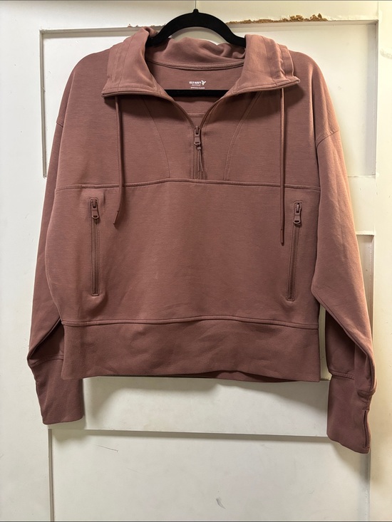 Old Navy Tops - Old Navy Rose-Mauve Half-Zip Pullover Sweatshirt